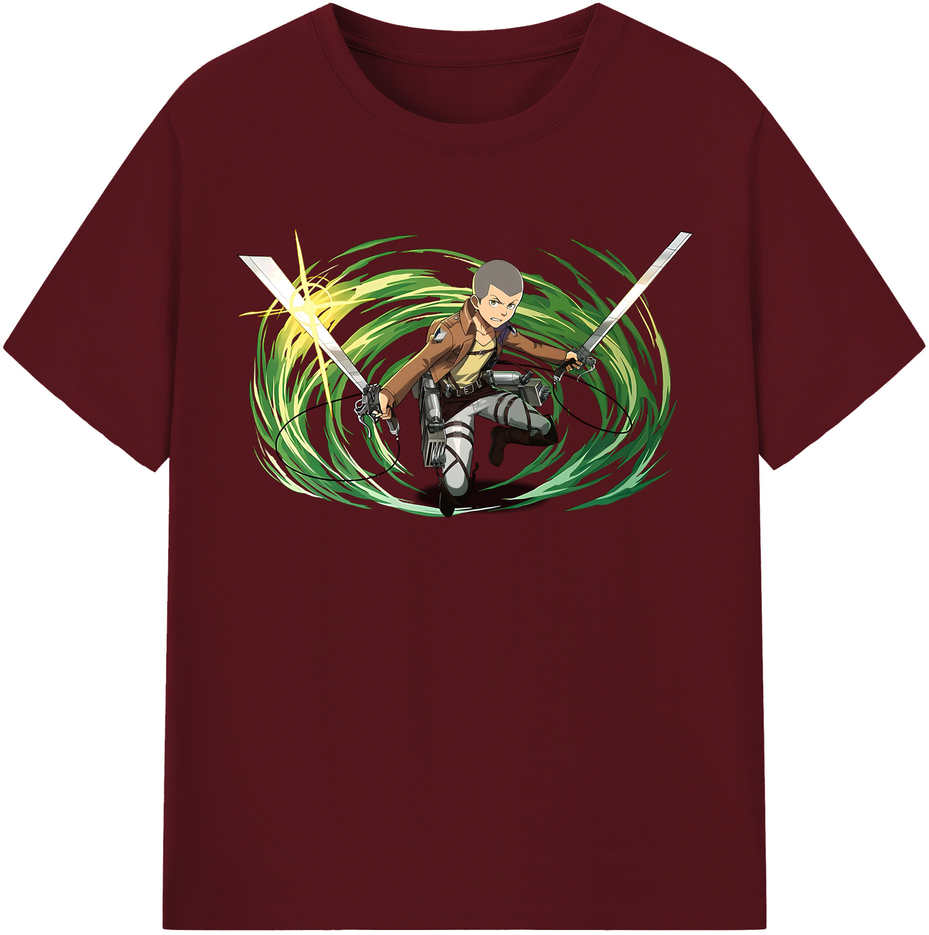 （画像用） 進撃の巨人 コニー·スプリンガー Attack on Titan Connie Springer 綿100％半袖Tシャツ（フロントプリント）